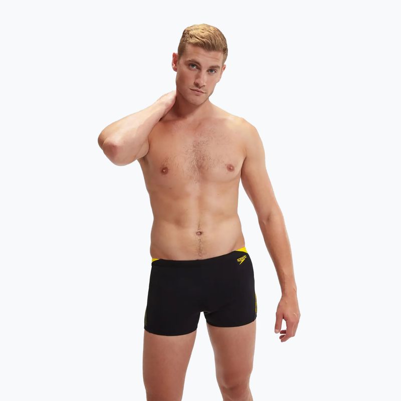 Vyriškos maudymosi trumpikės Speedo Hyper Boom Splice black/lemon drizzle 4