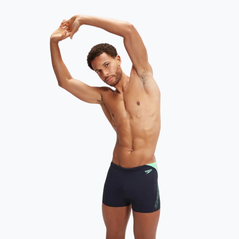 Vyriškos maudymosi trumpikės Speedo Hyper Boom Splice true navy/herlequin green 5