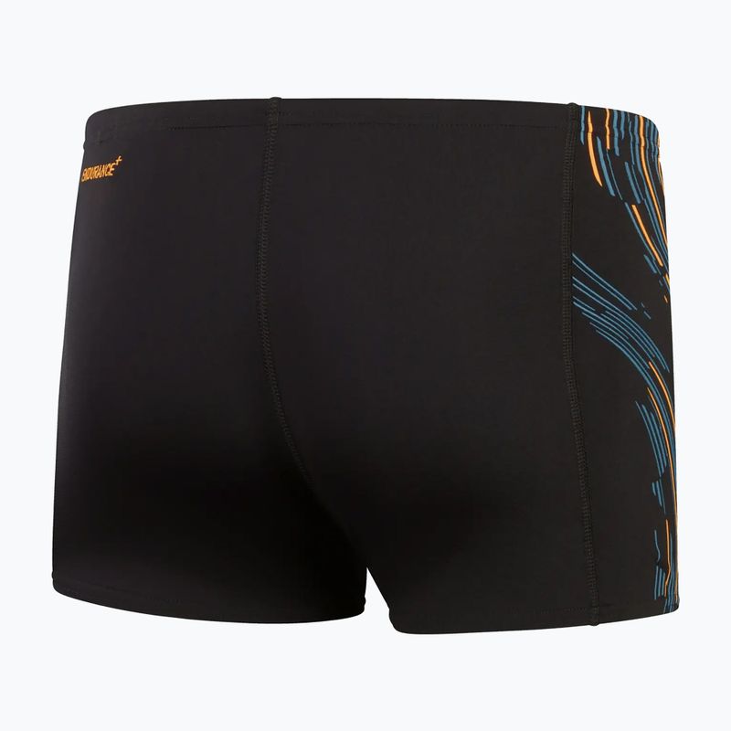 Vyriškos maudymosi trumpikės Speedo Tech Panel black/mandarin peel/dark teal 2