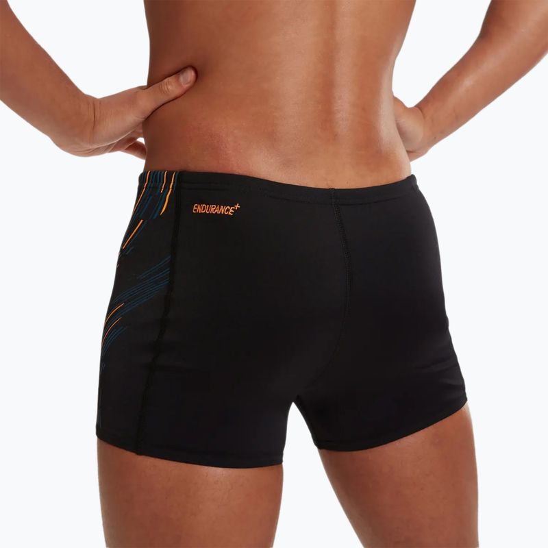 Vyriškos maudymosi trumpikės Speedo Tech Panel black/mandarin peel/dark teal 8