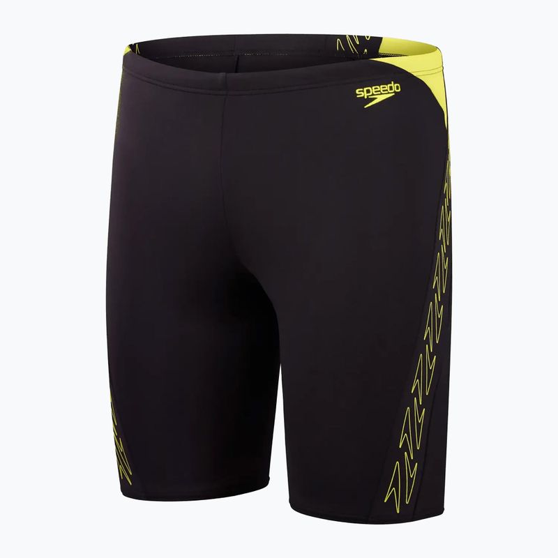 Vyriški plaukiojimo šortai Speedo Hyper Boom Splice black/lemon drizzle