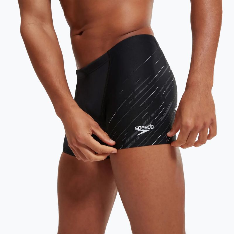 Vyriškos maudymosi trumpikės Speedo Hyperboom V-Cut black/usa charcoal/white 7