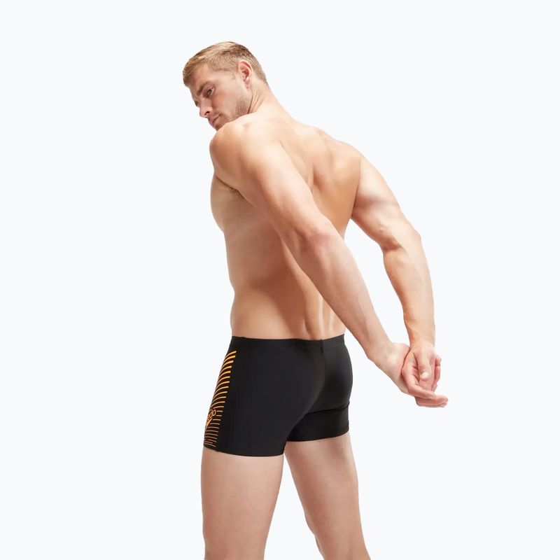 Vyriškos maudymosi trumpikės Speedo Medley Logo black/mandarin peel 6