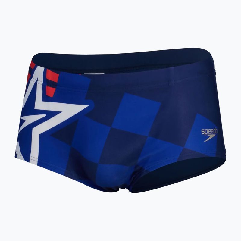 Vyriškos maudymosi trumpikės Speedo Placement Digital Brief cerulean blue/true cobalt/watermelon/white