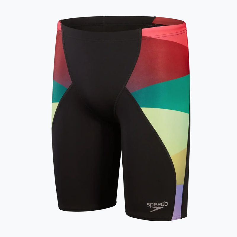 Vyriški maudymosi šortai Speedo Placement Digital V-Cut black/sweet purple/harlequin green/watermelon