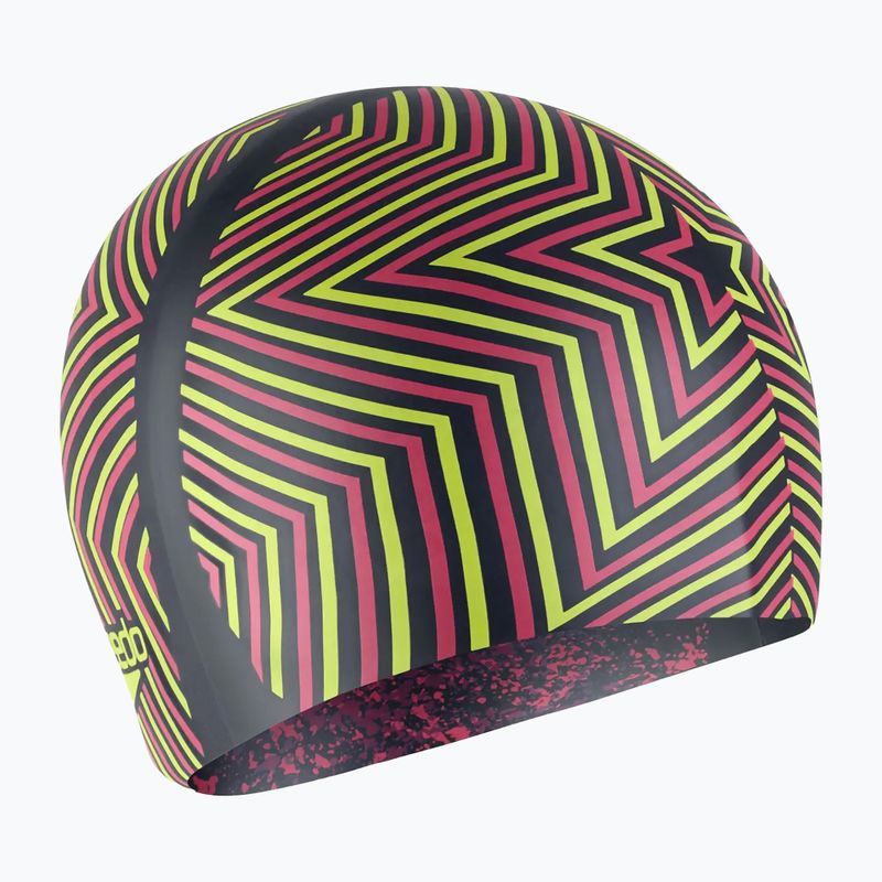 Vaikiška plaukimo kepuraitė Speedo Reversible Slogan Junior starburst true cobalt/flare pink 3