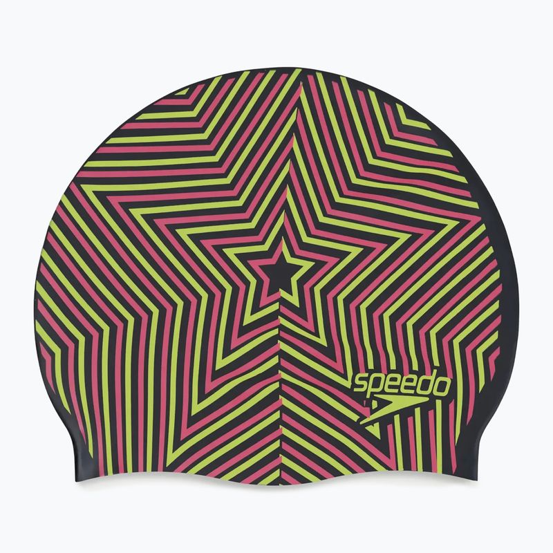 Vaikiška plaukimo kepuraitė Speedo Reversible Slogan Junior starburst true cobalt/flare pink 2