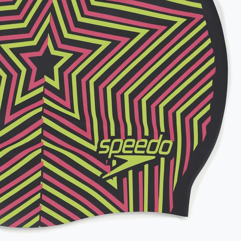 Vaikiška plaukimo kepuraitė Speedo Reversible Slogan Junior starburst true cobalt/flare pink 4