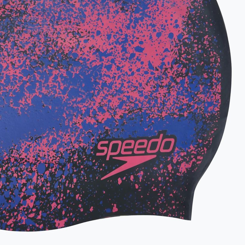 Vaikiška plaukimo kepuraitė Speedo Reversible Slogan Junior starburst true cobalt/flare pink 5