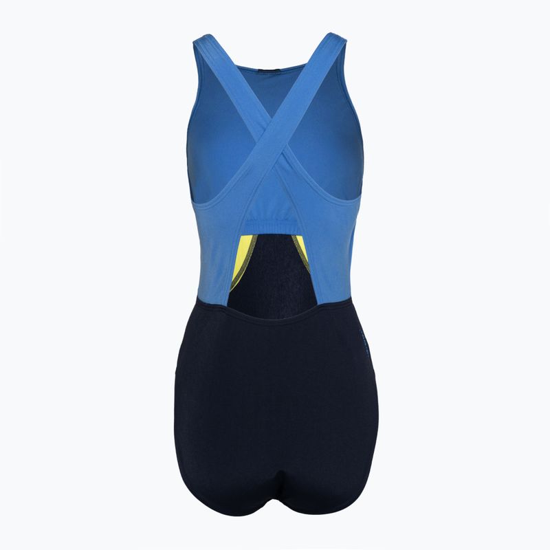 Kostiumas Speedo Colourblock Highneck Crossback true navy/sevres blue/lemon drizzle 2