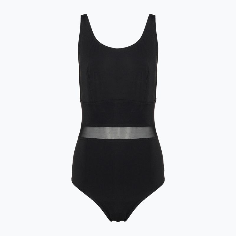 Moteriškas vientisas plaukimo kostiumas Speedo Shaping Luniaglow black