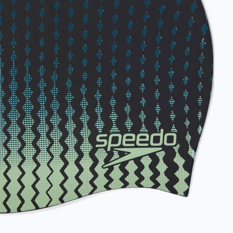 Plaukimo kepuraitė Speedo Printed Silicone black/matcha/teal 3