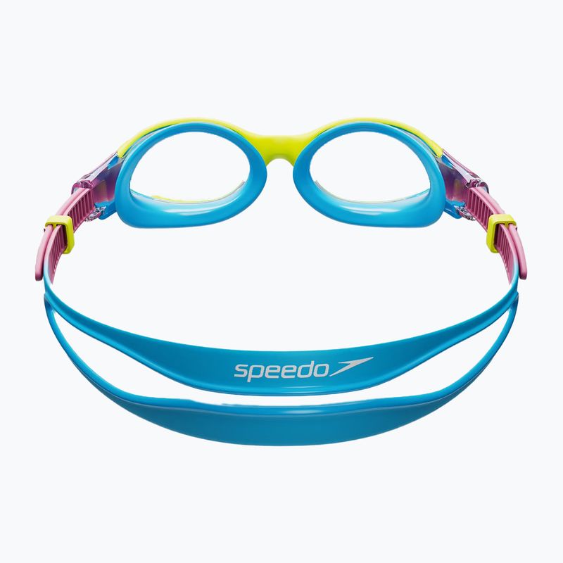 Vaikiški plaukimo akinia Speedo Biofuse 2.0 lemon drizzle/kiki pink/picton blue 3
