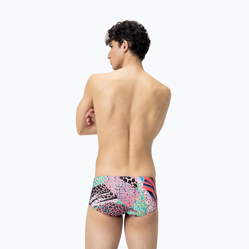 Vyriškos plaukimo trumpikės Speedo 13.5 cm Allover Training Club Brief black/matcha green/siren red 3