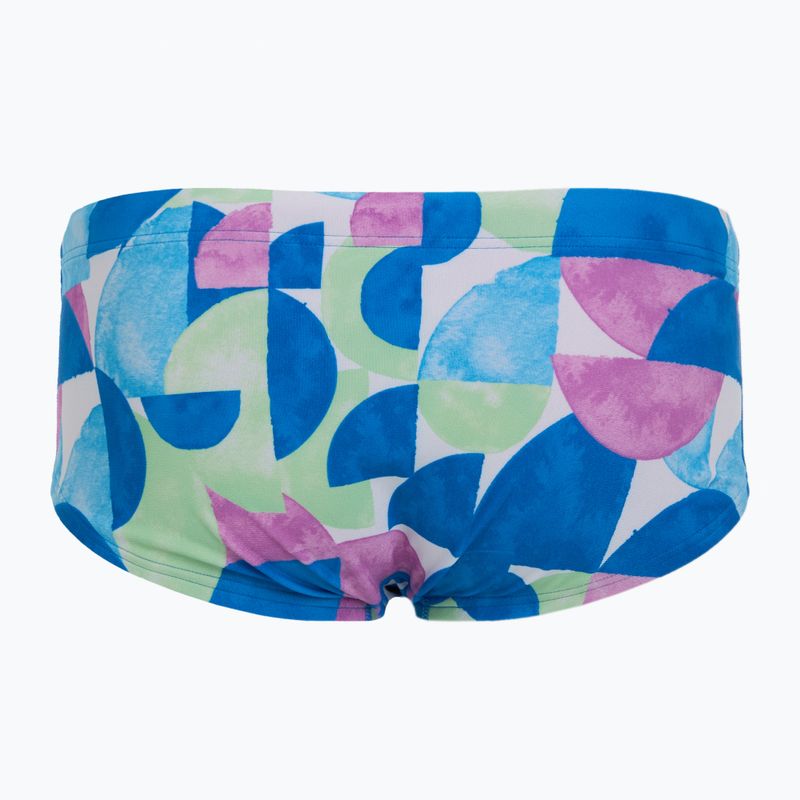 Vyriškos plaukimo trumpikės Speedo 13.5 cm Allover Training Club Brief punch blue/kiki pink 2