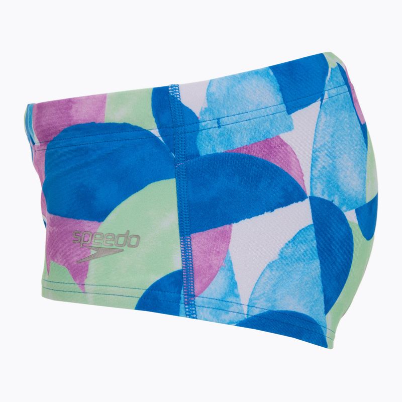 Vyriškos plaukimo trumpikės Speedo 13.5 cm Allover Training Club Brief punch blue/kiki pink 3