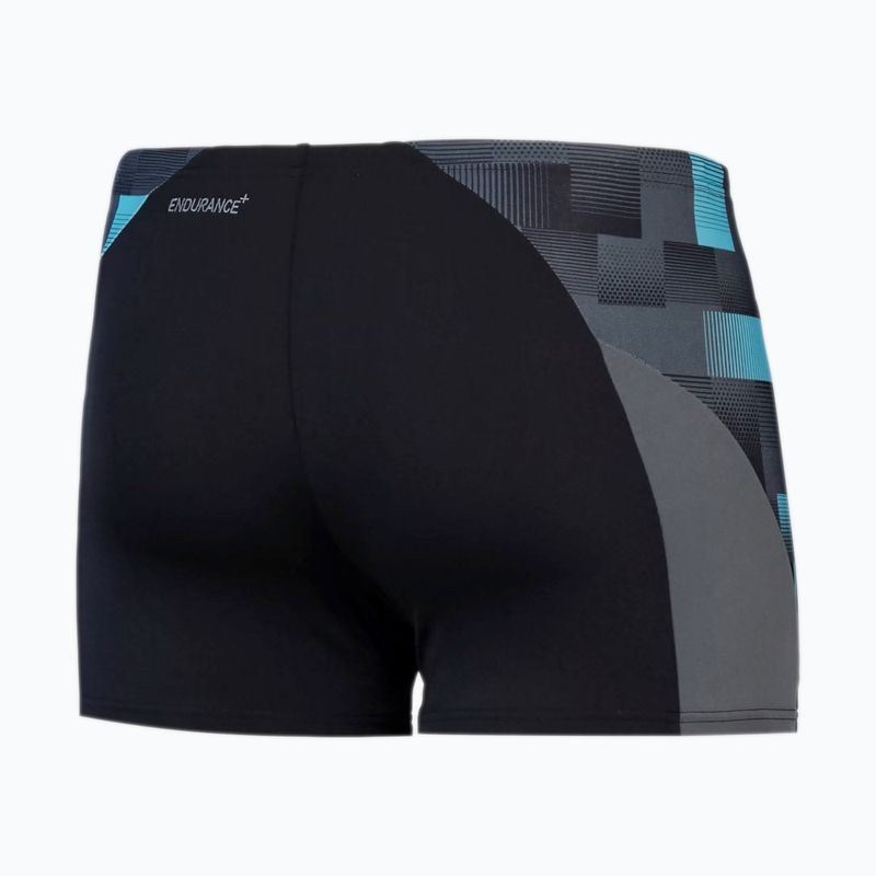 Vyriškos plaukimo trumpikės Speedo Endurance+ MAX Splice Aquashort black/usa charcoal/marine 2