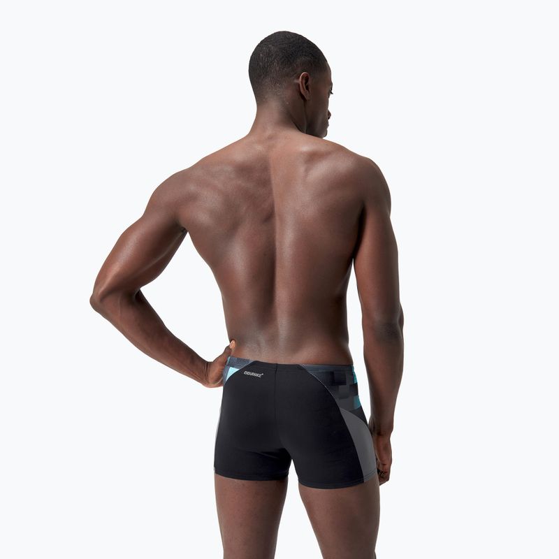 Vyriškos plaukimo trumpikės Speedo Endurance+ MAX Splice Aquashort black/usa charcoal/marine 7