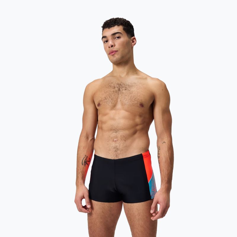 Vyriškos plaukimo trumpikės Speedo Dive Aquashort black/siren red/piton blue 5