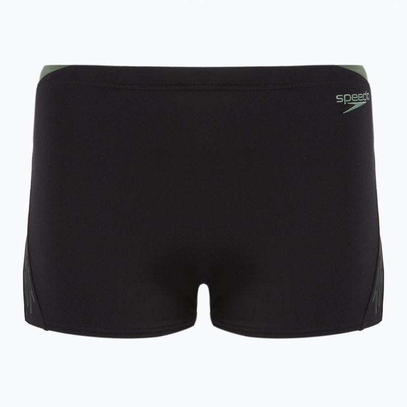 Vyriškos plaukimo trumpikės Speedo HyperBoom Splice Aquashort black/country green