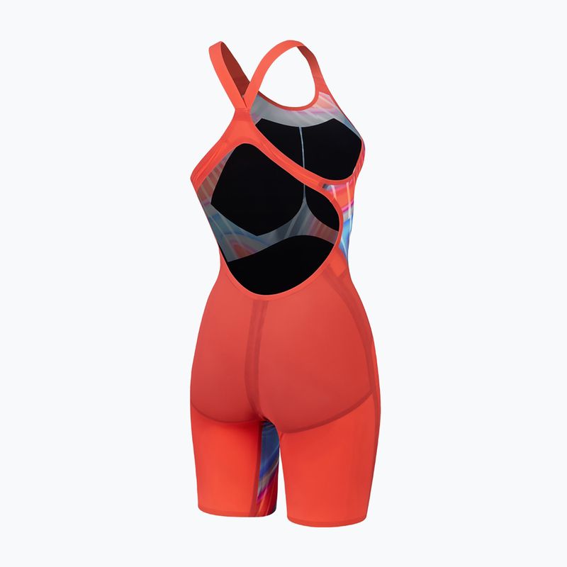 Moteriškas vientisas maudymosi kostiumėlis Speedo Fastskin LZR Pure Valor 2.0 Openback Kneeskin flame red/picton blue 2