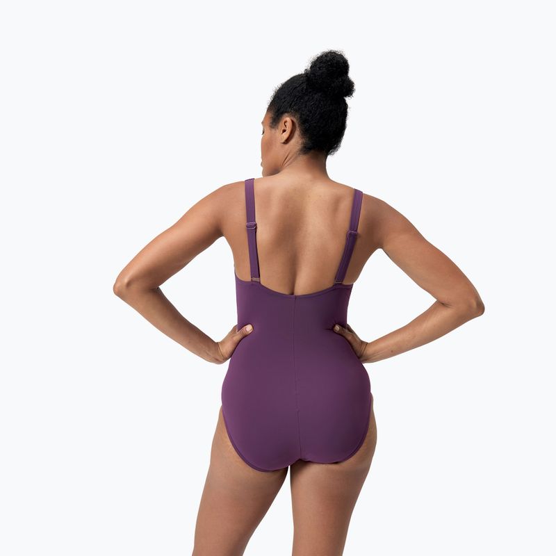 Vientisas plaukimo kostiumėlis Speedo Shaping Printed LunaElustre One Piece plum dandy 8