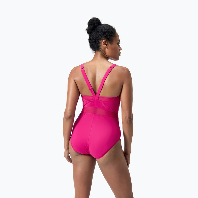 Vientisas plaukimo kostiumėlis Speedo Shaping LuniaGlow One Piece magenta haze 7