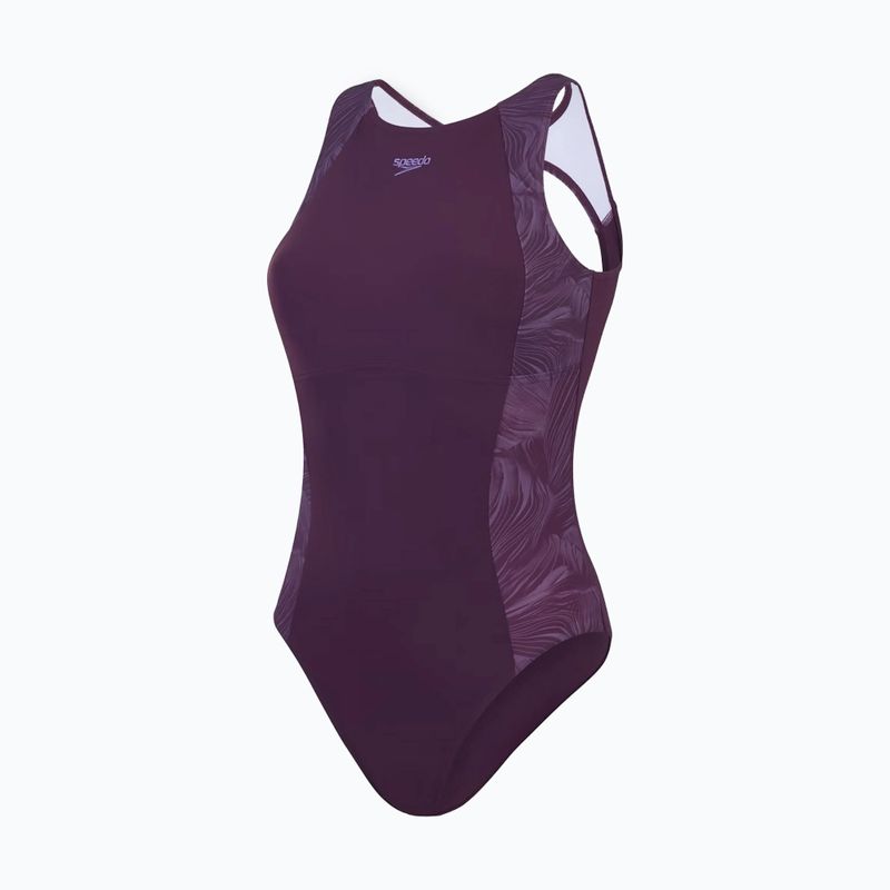 Vientisas plaukimo kostiumėlis Speedo Shaping LapisNite One Piece plum dandy