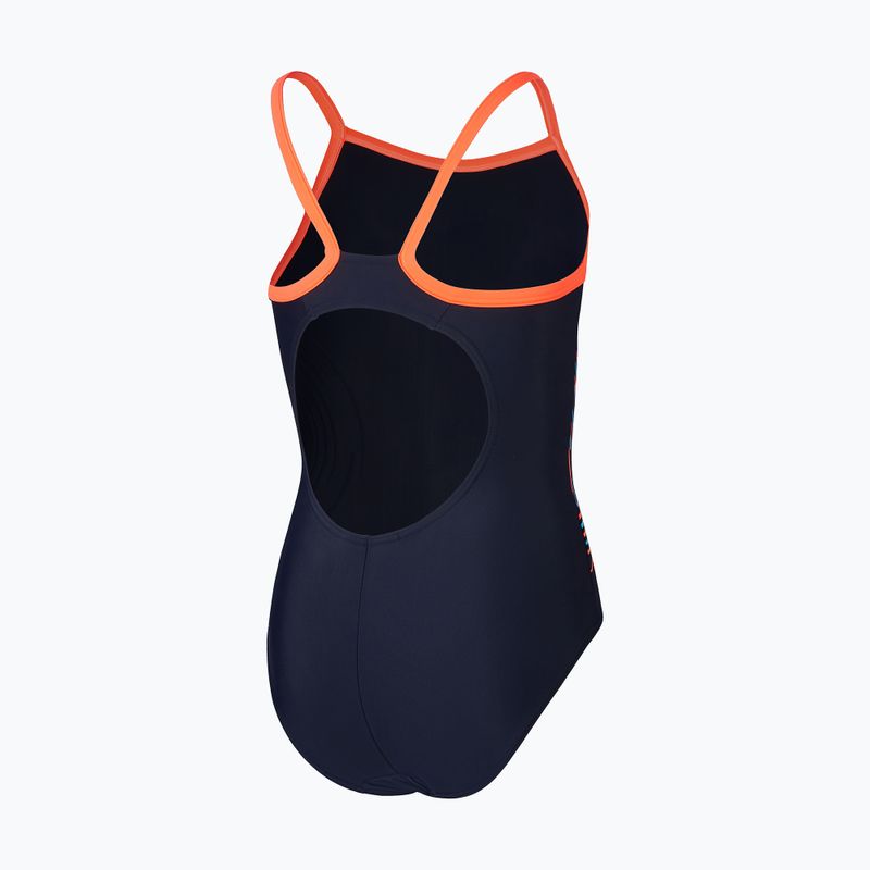 Vaikiškas vientisas plaukimo kostiumas Speedo Platisol Placement Thinstrap Muscleback true navy/siren red/picton 2