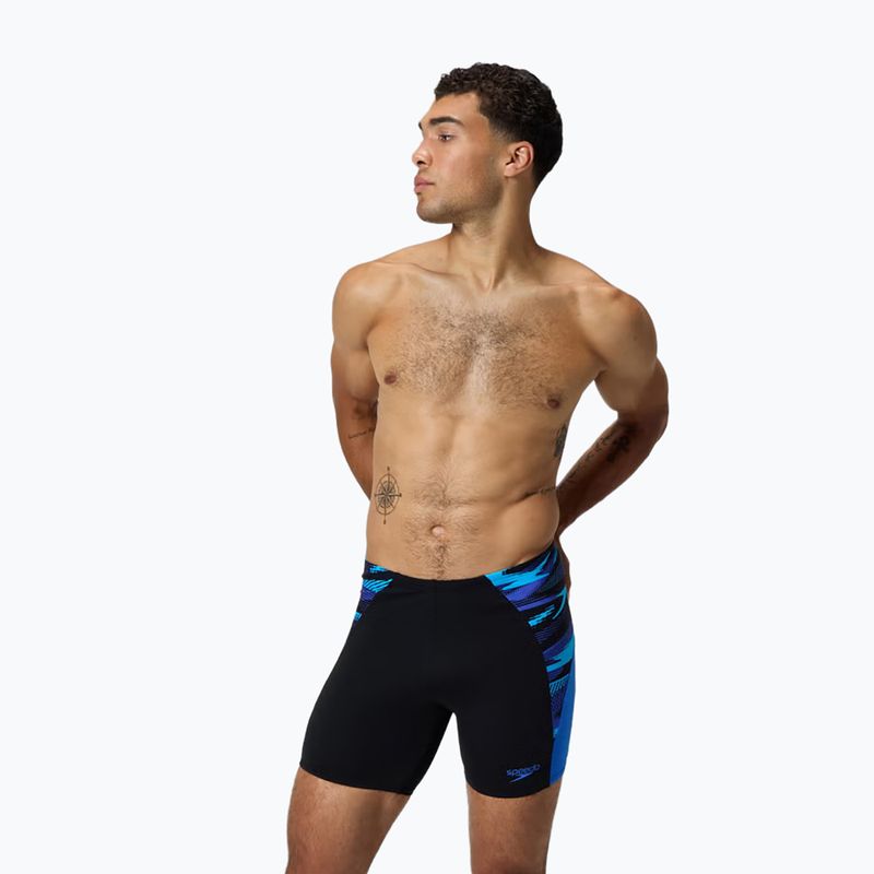 Vyrų plaukimo šortai Speedo Endurance+ Max Splice Jammer black/cobalt pop 4