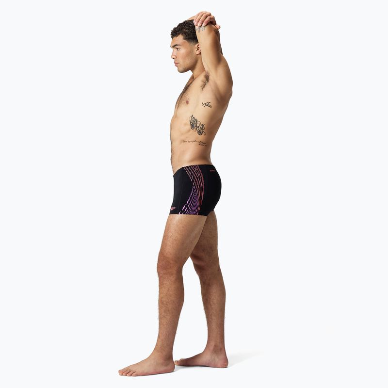 Vyriškos plaukimo trumpikės Speedo Tech Panel Aquashort black/coral sands 2