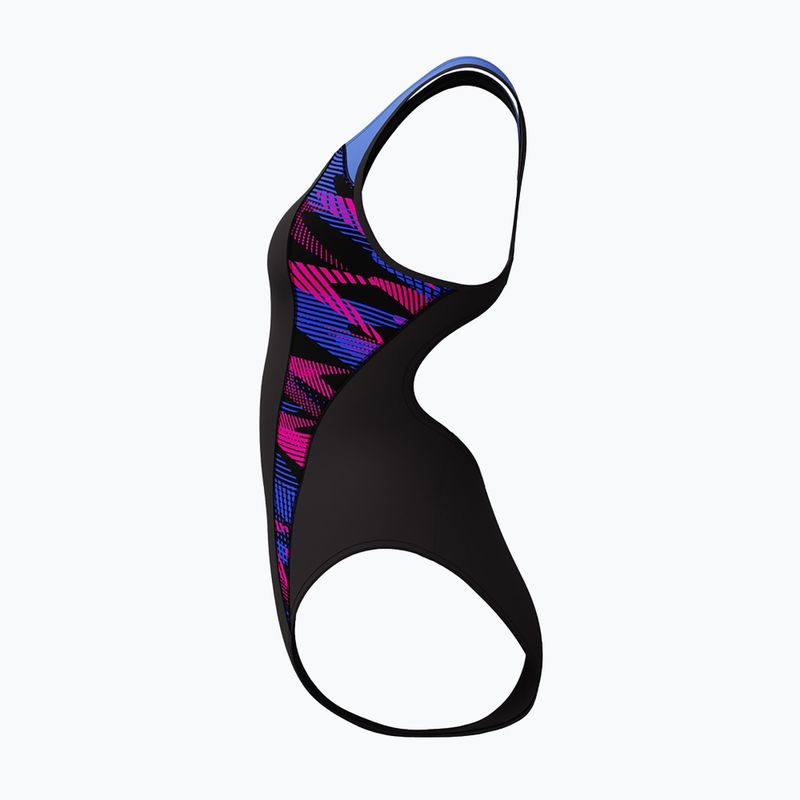 Moteriškas vientisas maudymosi kostiumėlis Speedo Placement Laneback zoom boom placement/speedo black 5