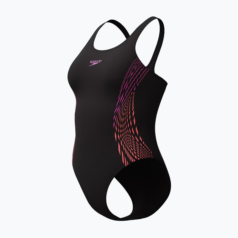 Moteriškas vientisas maudymosi kostiumėlis Speedo Placement Muscleback neon violet 3