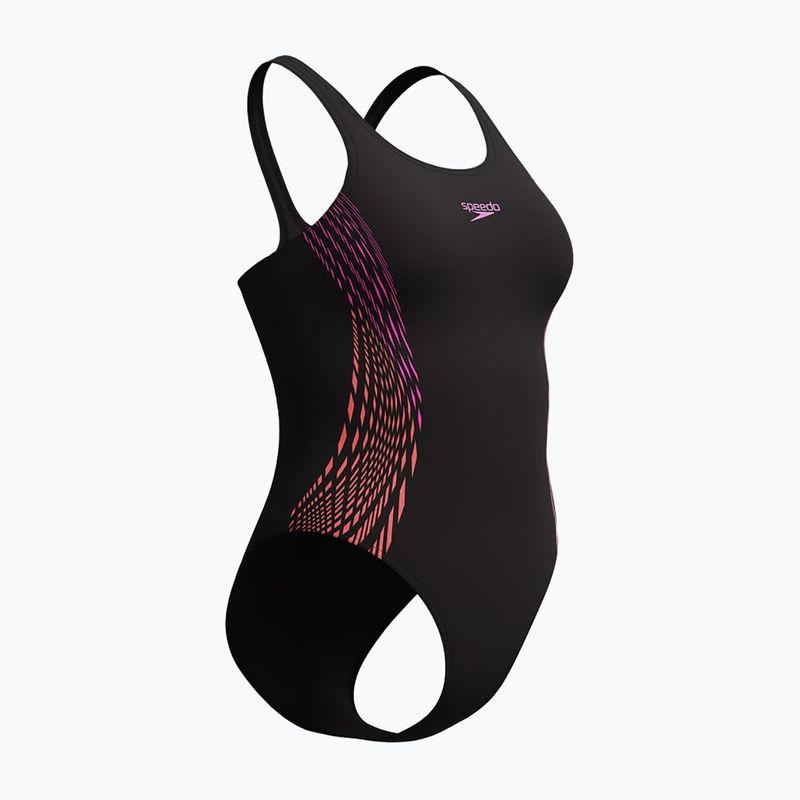 Moteriškas vientisas maudymosi kostiumėlis Speedo Placement Muscleback neon violet 4