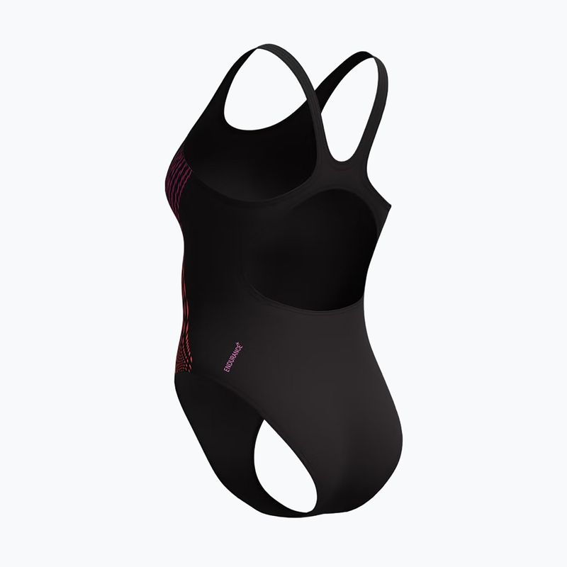 Moteriškas vientisas maudymosi kostiumėlis Speedo Placement Muscleback neon violet 5