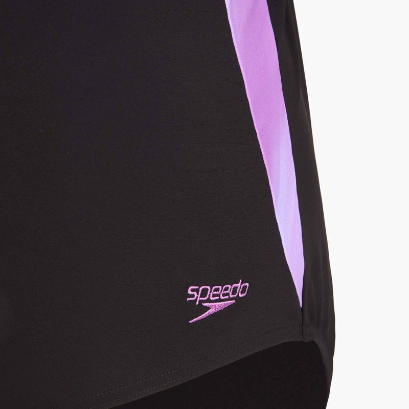 Moteriškas vientisas maudymosi kostiumėlis Speedo Shaping LunaLustre Printed neon violet 3