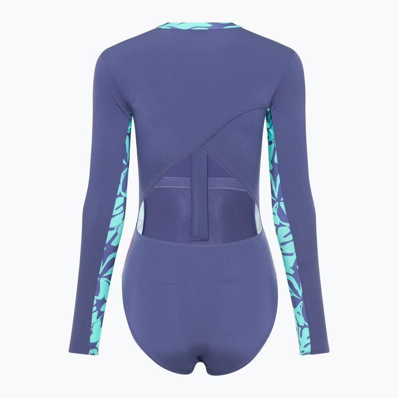 Moteriškas vientisas plaukimo kostiumas Speedo Long Sleeve Panel hapuna blue 2