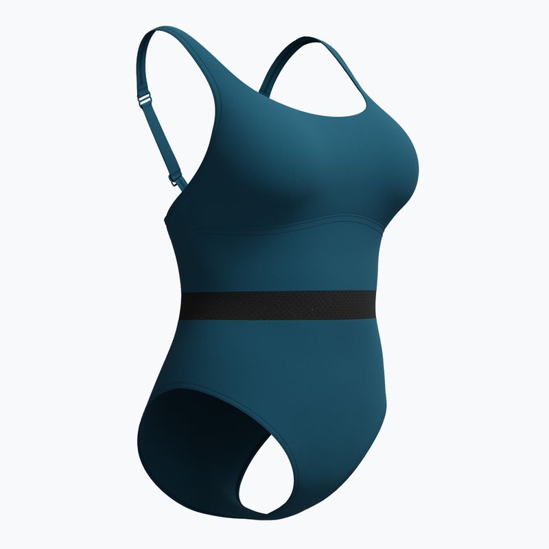 Moteriškas vientisas plaukimo kostiumas Speedo Shaping LuniaGlow One Piece dark teal 4