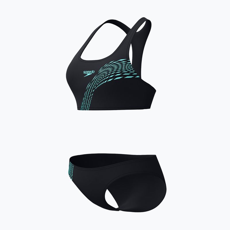 Moteriškas dviejų dalių maudymosi kostiumėlis Speedo Placement Bikini set arctic glass 3