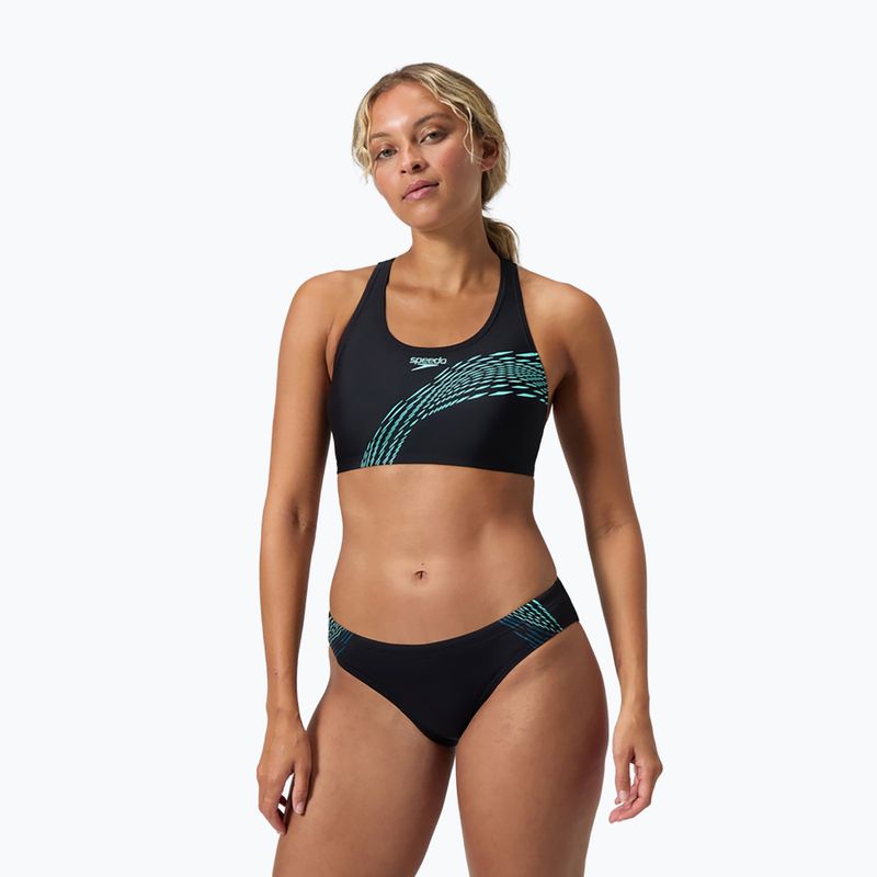 Moteriškas dviejų dalių maudymosi kostiumėlis Speedo Placement Bikini set arctic glass 5