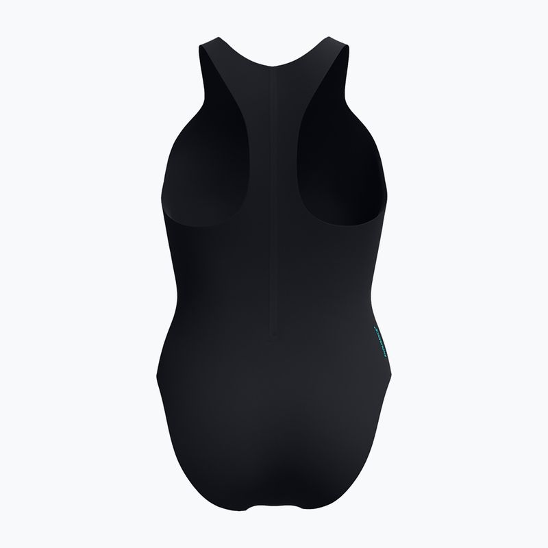 Vientisas moteriškas plaukimo kostiumas Speedo Racer Zip with Built in Swim Bra anthracite 2