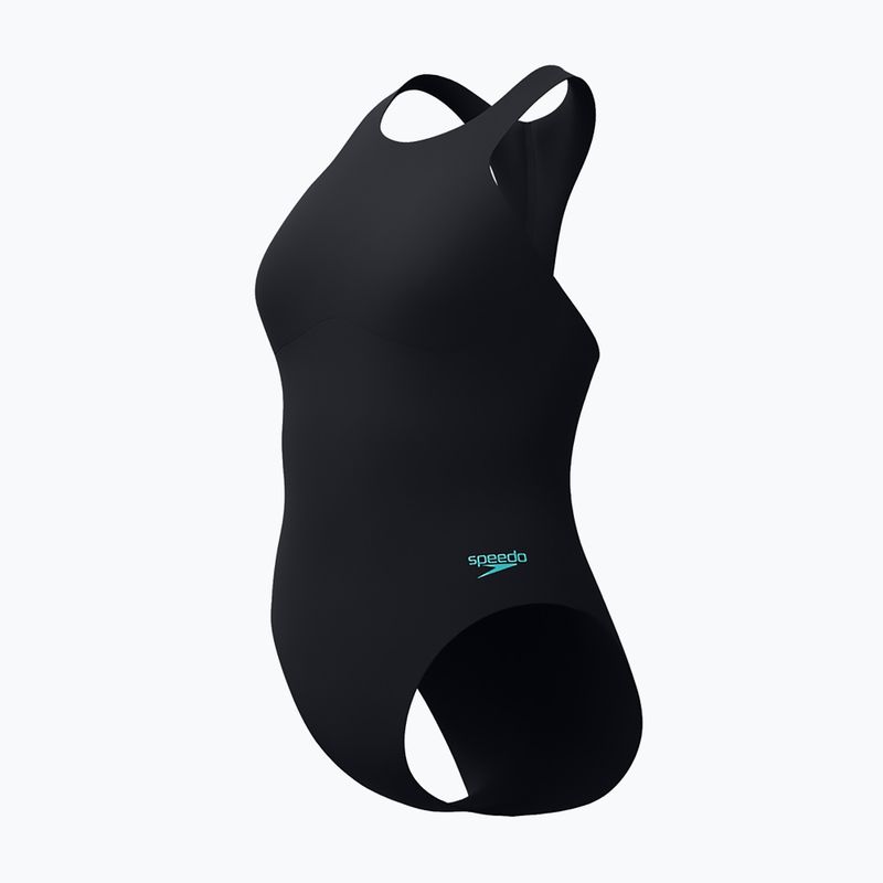 Vientisas moteriškas plaukimo kostiumas Speedo Racer Zip with Built in Swim Bra anthracite 3