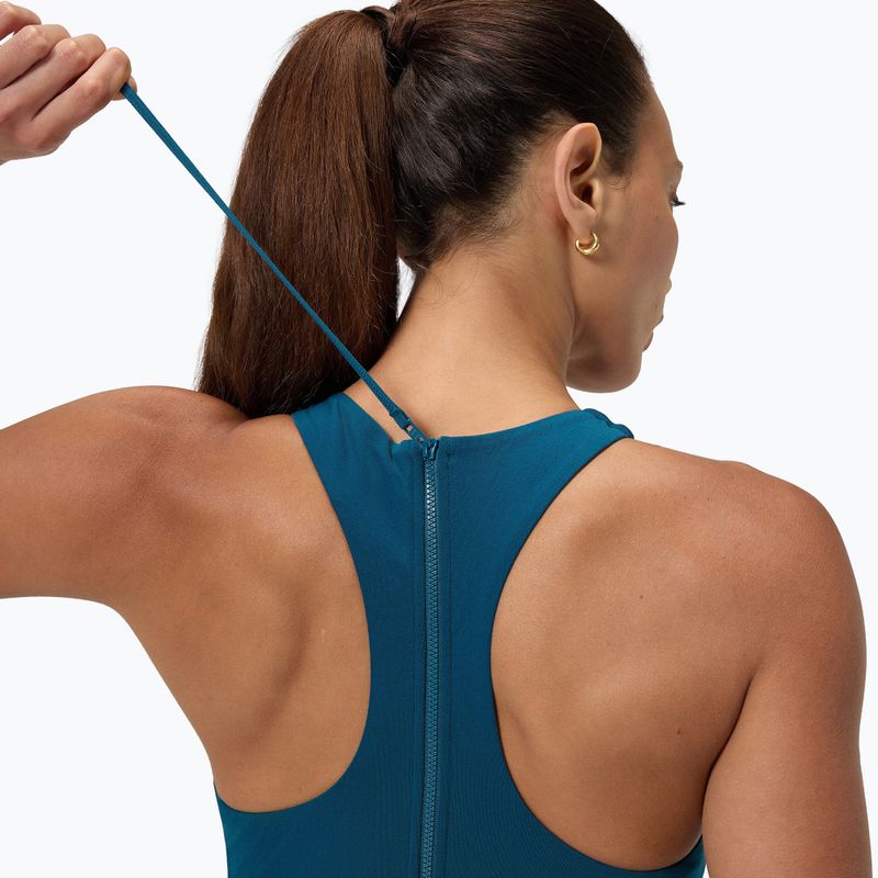 Moteriškas vientisas maudymosi kostiumėlis Speedo Racer Zip with Built in Swim Bra dark teal 5