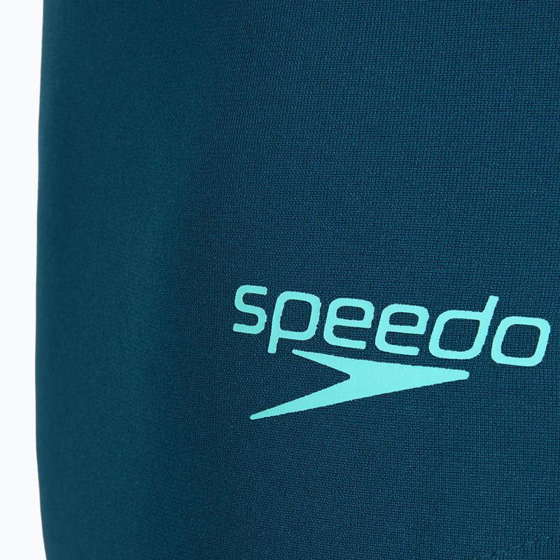 Moteriškas vientisas maudymosi kostiumėlis Speedo Racer Zip with Built in Swim Bra dark teal 3