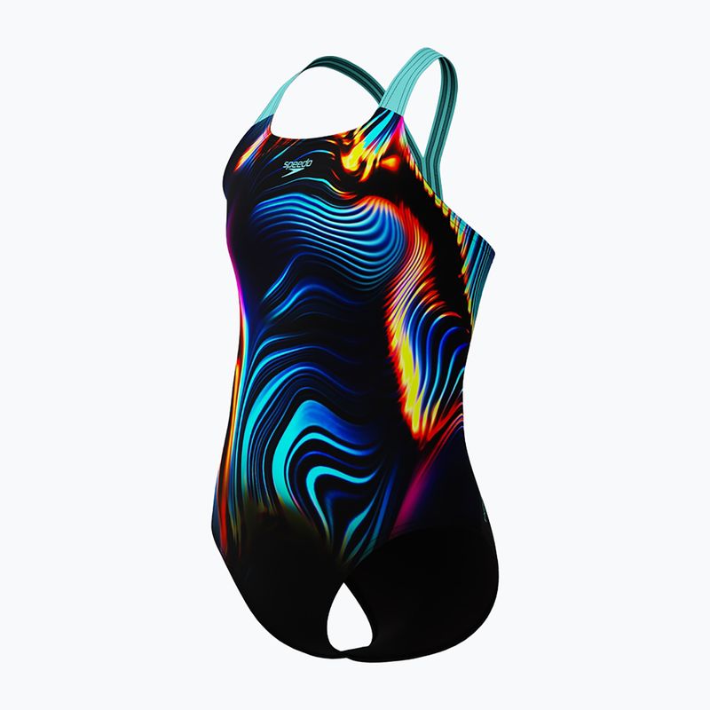 Vaikiškas vientisas maudymosi kostiumėlis Speedo Digital Placement Powerback arctic glass 3