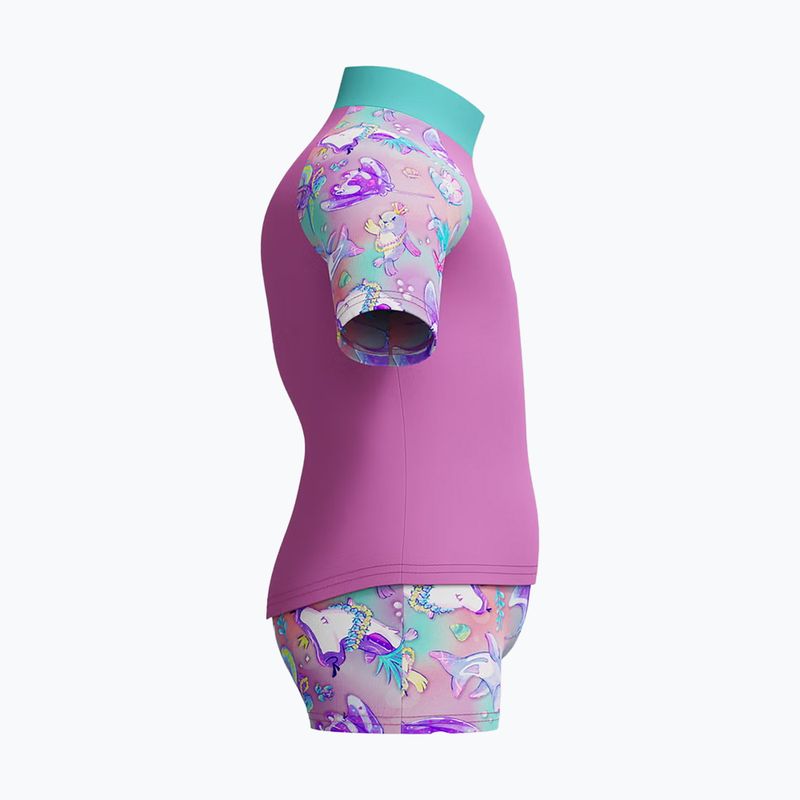 Vaikiškas dviejų dalių maudymosi kostiumėlis Speedo Digital Rash Top Set neon violet 5