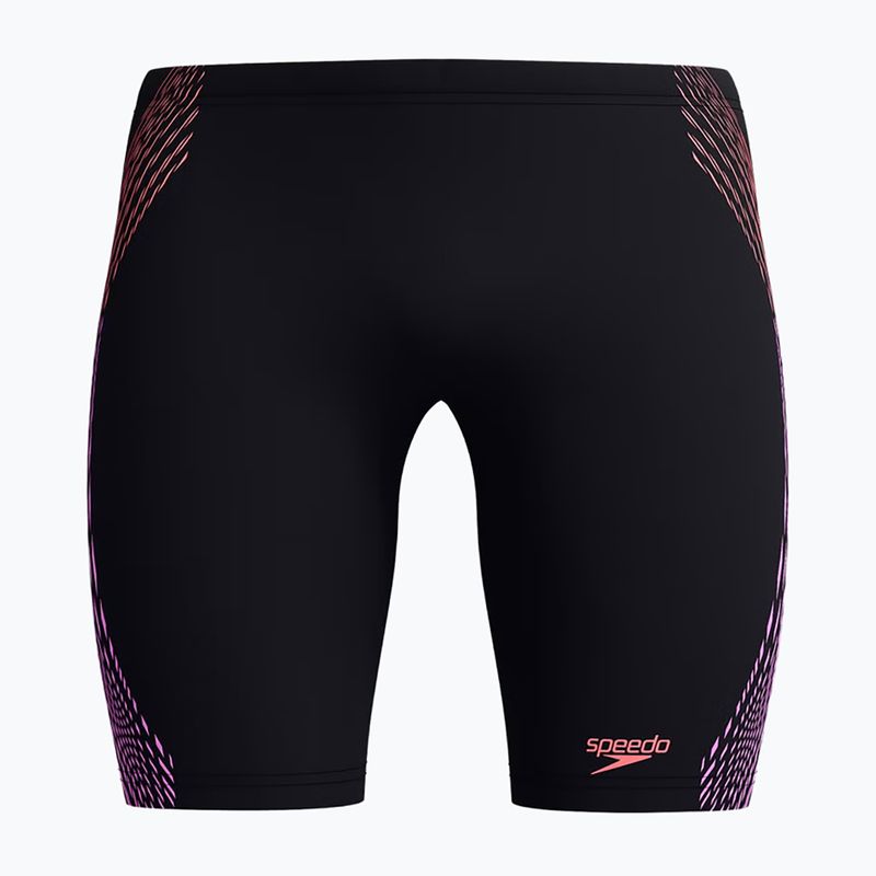 Vyrų plaukimo šortai Speedo Duo Logo Print Mid Jammer black/coral sands/neon violet 5