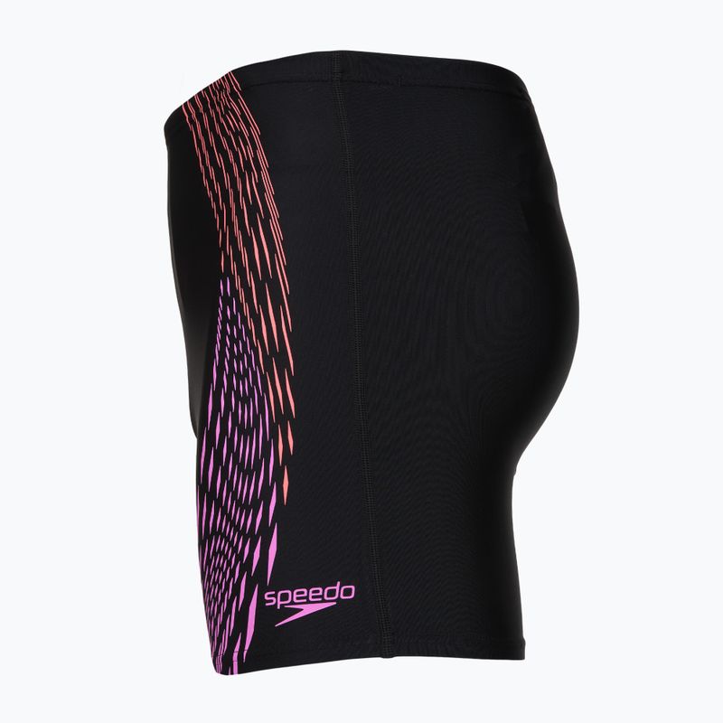 Vyrų plaukimo šortai Speedo Duo Logo Print Mid Jammer black/coral sands/neon violet 3