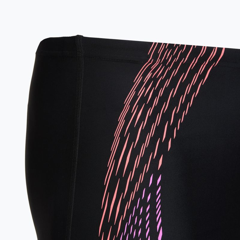 Vyrų plaukimo šortai Speedo Duo Logo Print Mid Jammer black/coral sands/neon violet 4