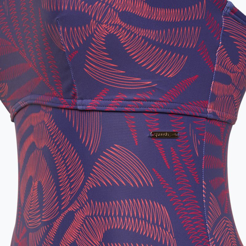 Moteriškas vientisas plaukimo kostiumėlis Speedo Shaping Printed Asymmetric hapuna blue 3